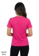 Camiseta Manga Corta Con Flores En 3D