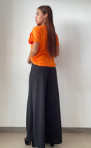 Camiseta Manga Corta Con Flores En 3D