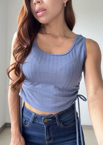 Blusa Manga Sisa Runcho Laterales