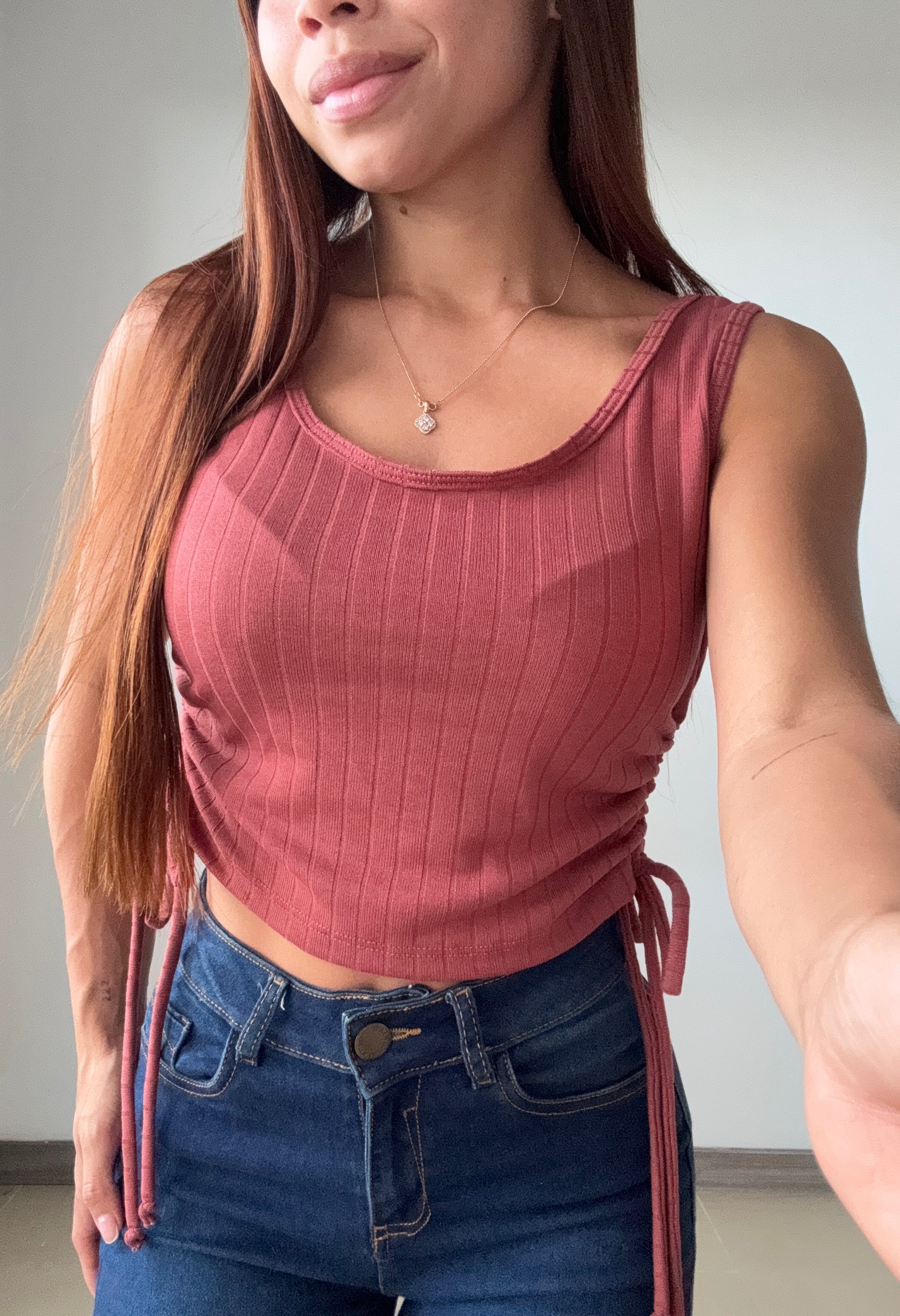Blusa Manga Sisa Runcho Laterales