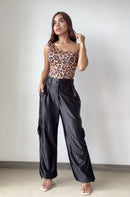 Body Asimetrico Estampado Print