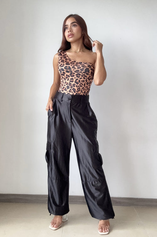 Body Asimetrico Estampado Print