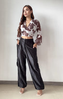 Blusa Mayatex Corta Manga Larga Estampad