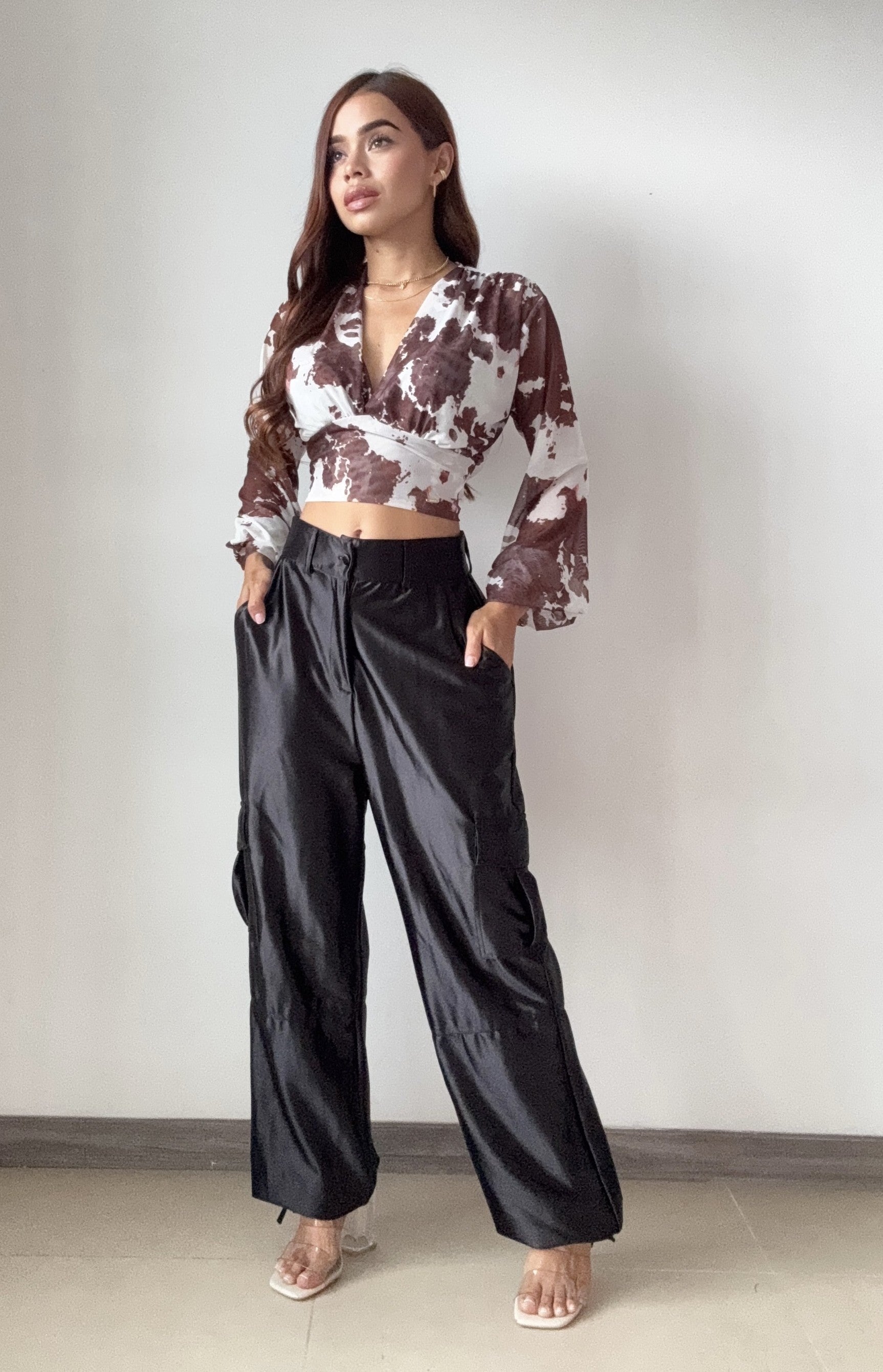 Blusa Mayatex Corta Manga Larga Estampad