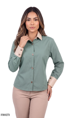 Camisa En Popelina Manga Larga