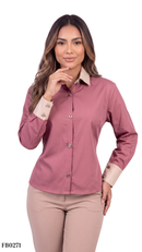 Camisa En Popelina Manga Larga