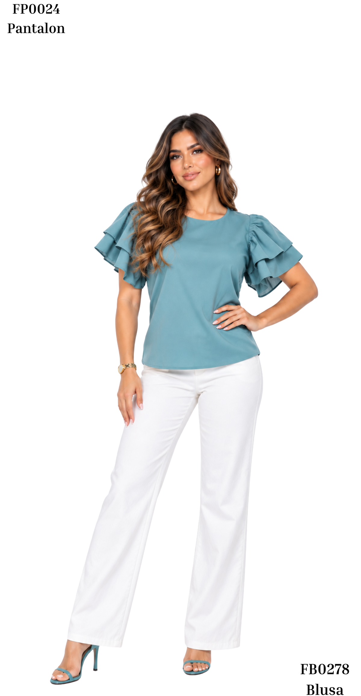Blusa Cuello Redondo Manga Bolero