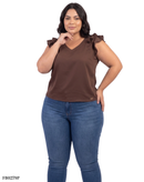 Blusa Manga Sisa Con Boleros Plus
