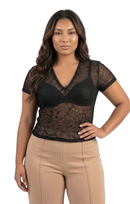 Blusa Manga Corta Cuello V Mayatex Estam