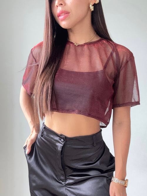 Blusa Estilo Oversize Corta Manga Corta