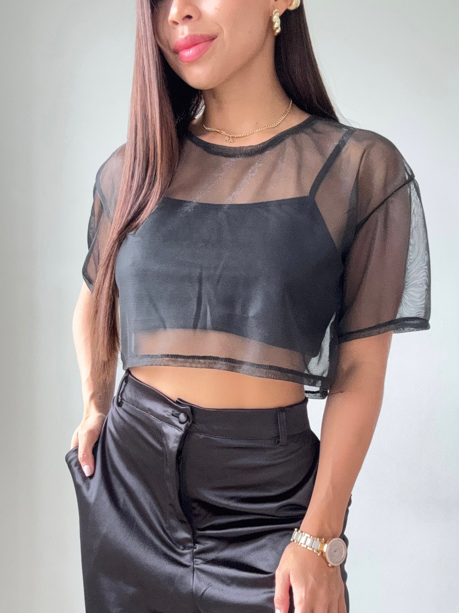 Blusa Estilo Oversize Corta Manga Corta