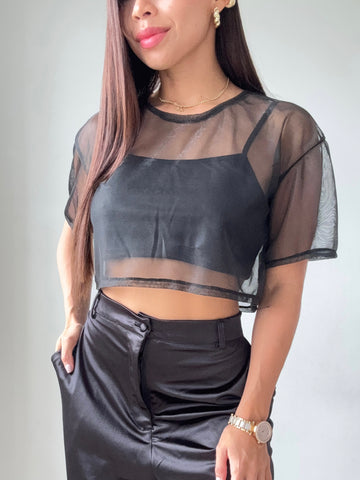 Blusa Estilo Oversize Corta Manga Corta