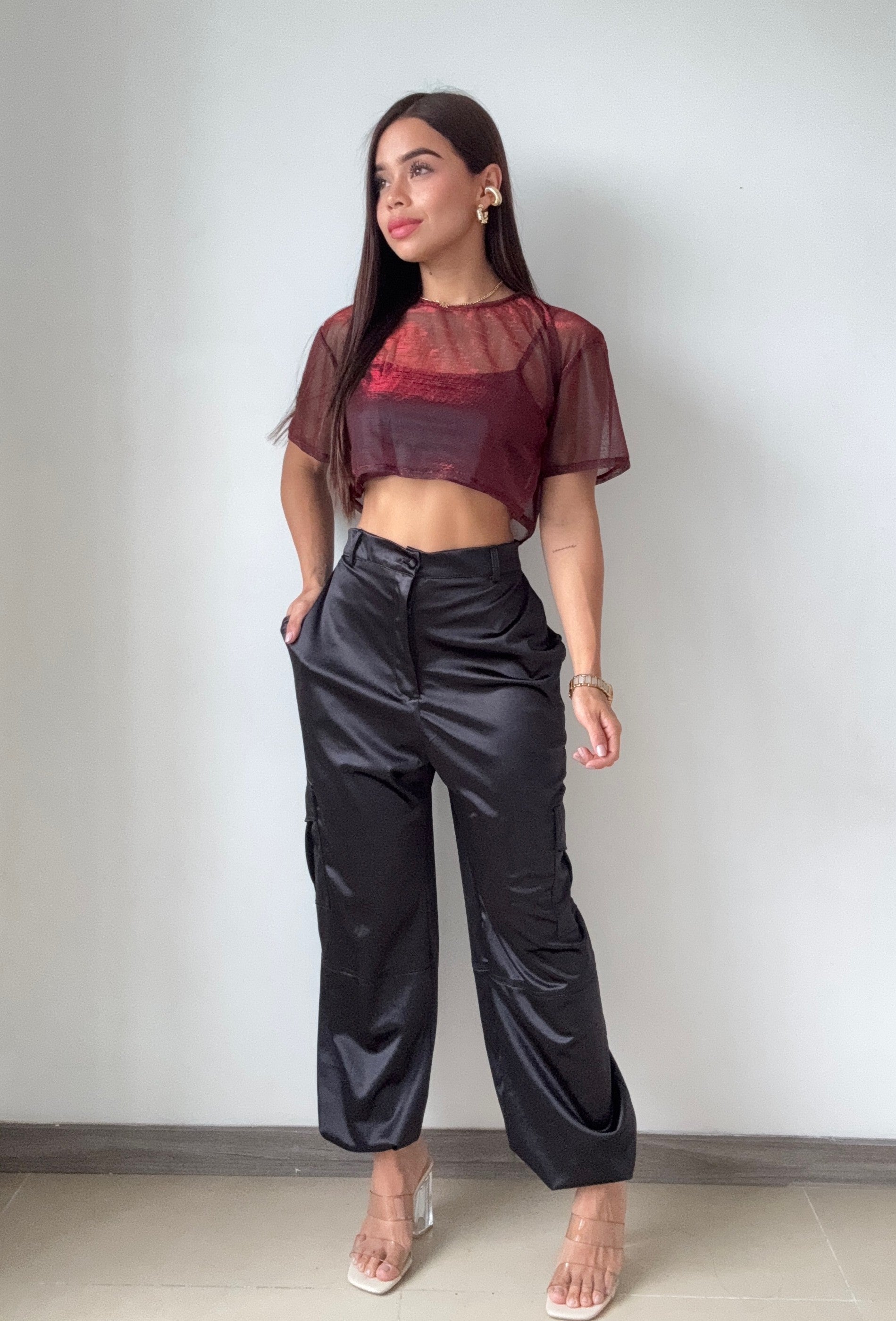 Blusa Estilo Oversize Corta Manga Corta