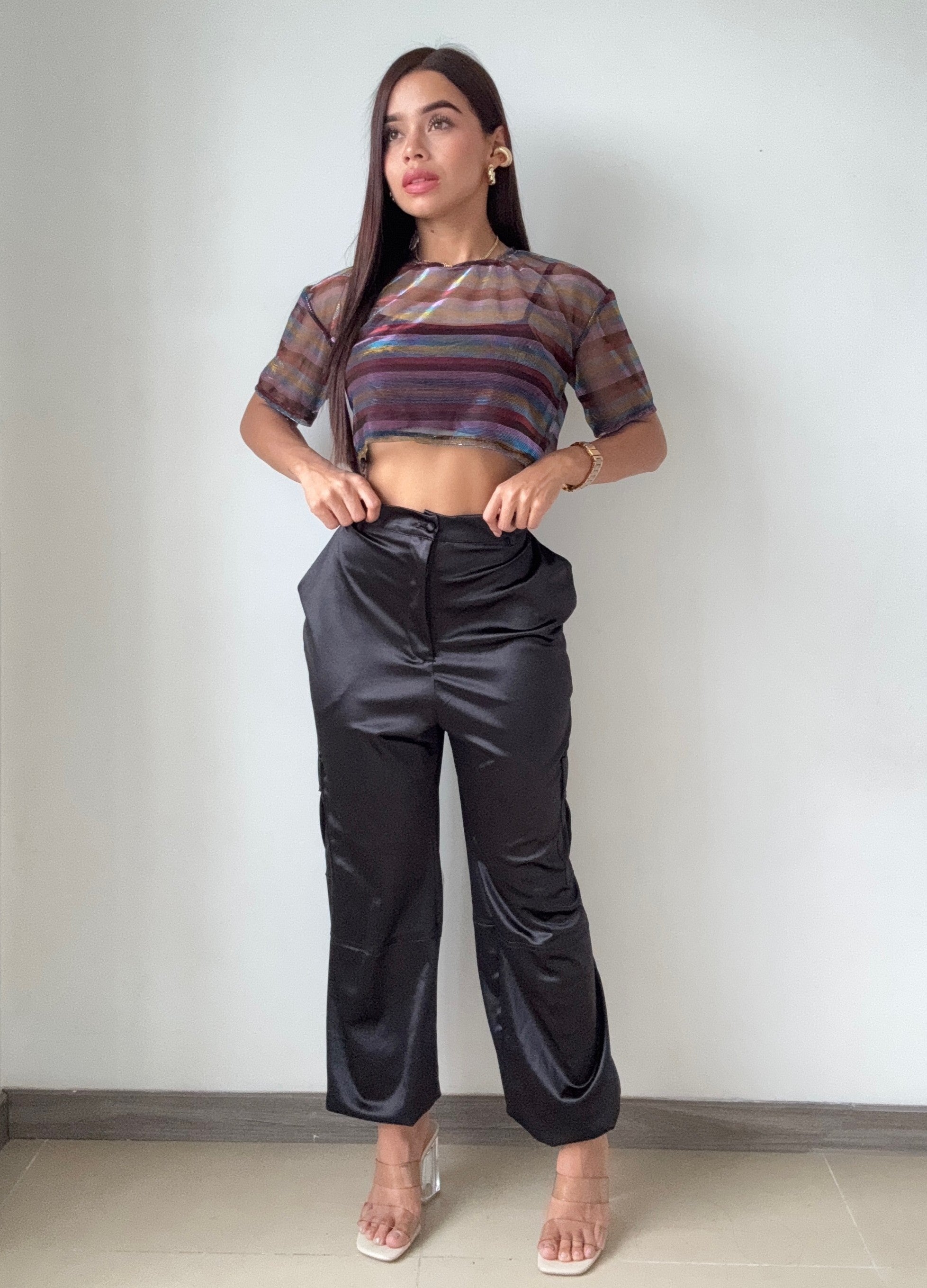 Blusa Estilo Oversize Corta Manga Corta