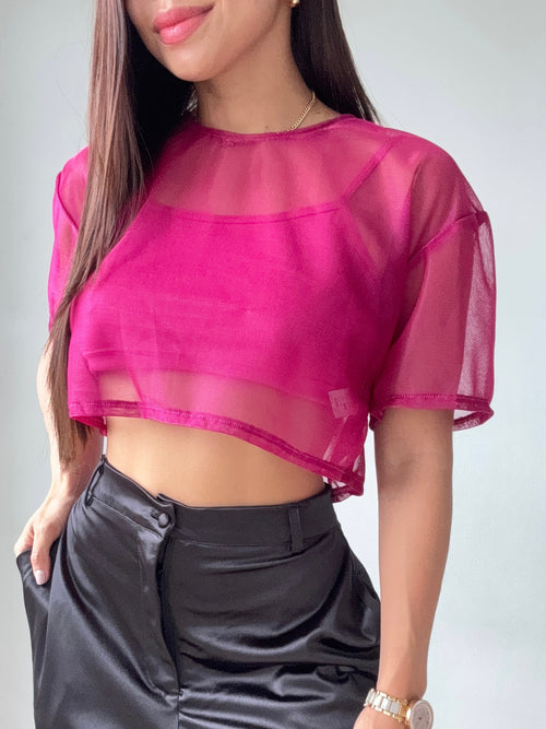Blusa Estilo Oversize Corta Manga Corta