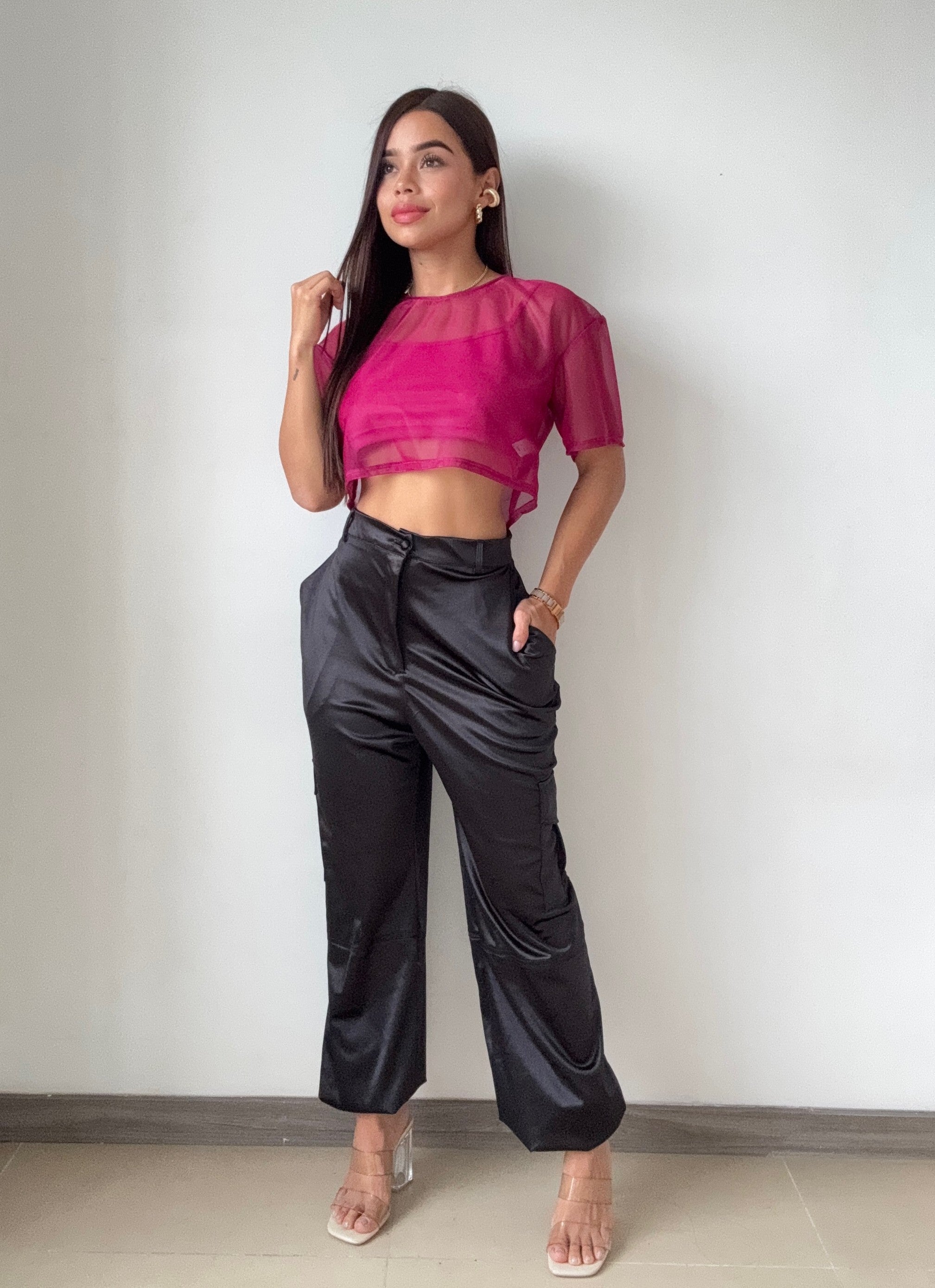 Blusa Estilo Oversize Corta Manga Corta