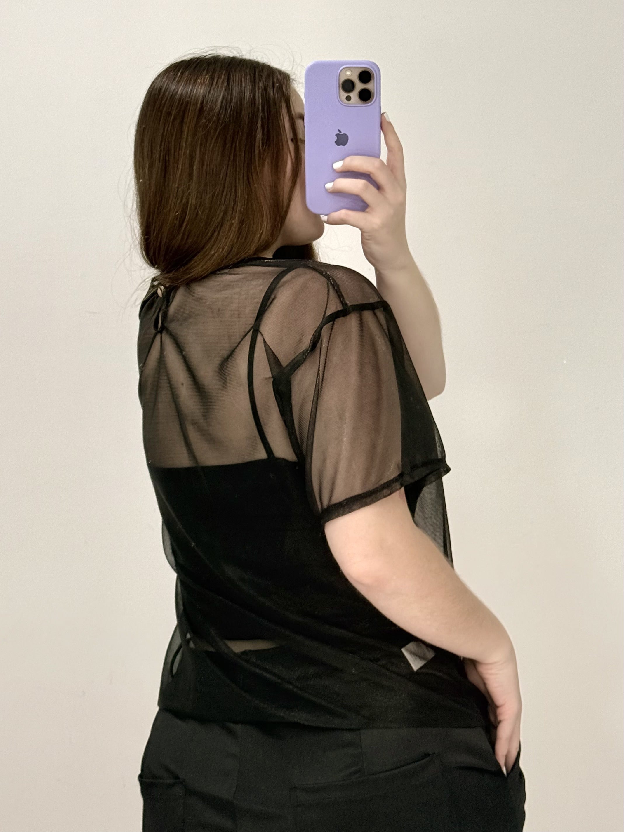 Blusa Estilo Oversize Larga Manga Corta