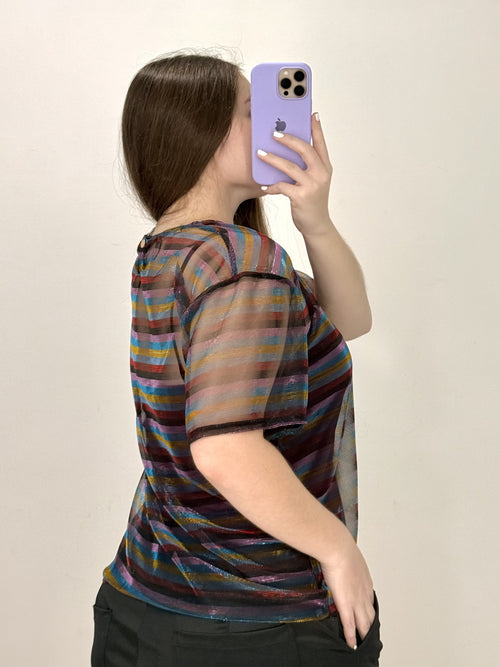 Blusa Estilo Oversize Larga Manga Corta