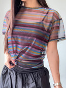 Blusa Estilo Oversize Larga Manga Corta