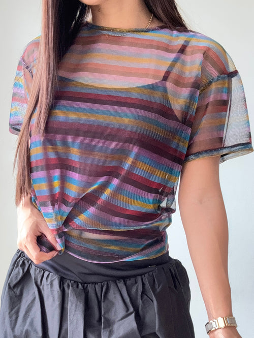 Blusa Estilo Oversize Larga Manga Corta