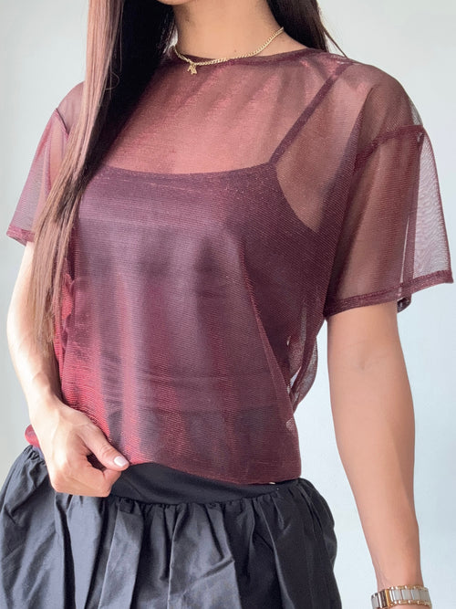 Blusa Estilo Oversize Larga Manga Corta
