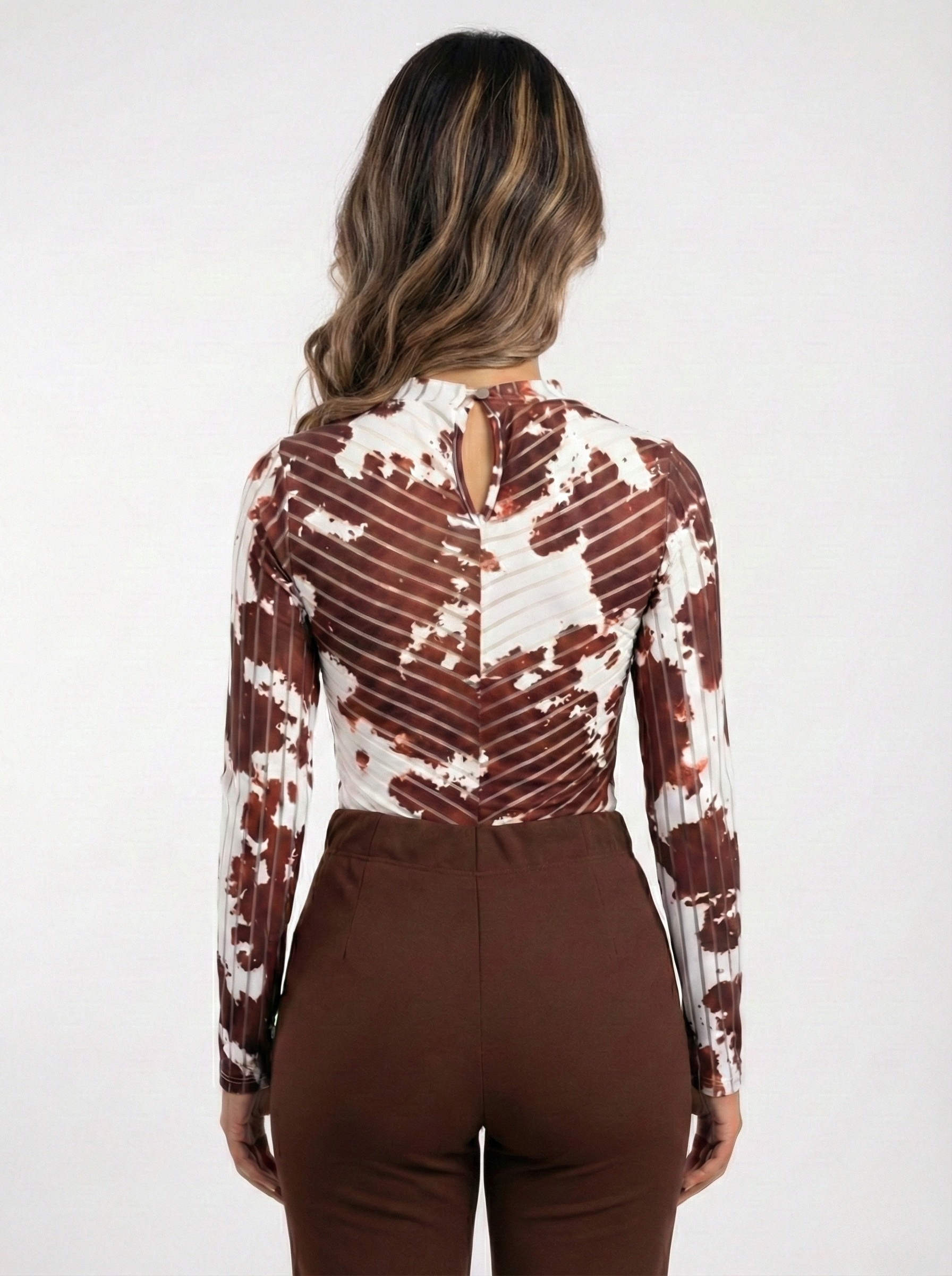 Body Manga Larga Estampado