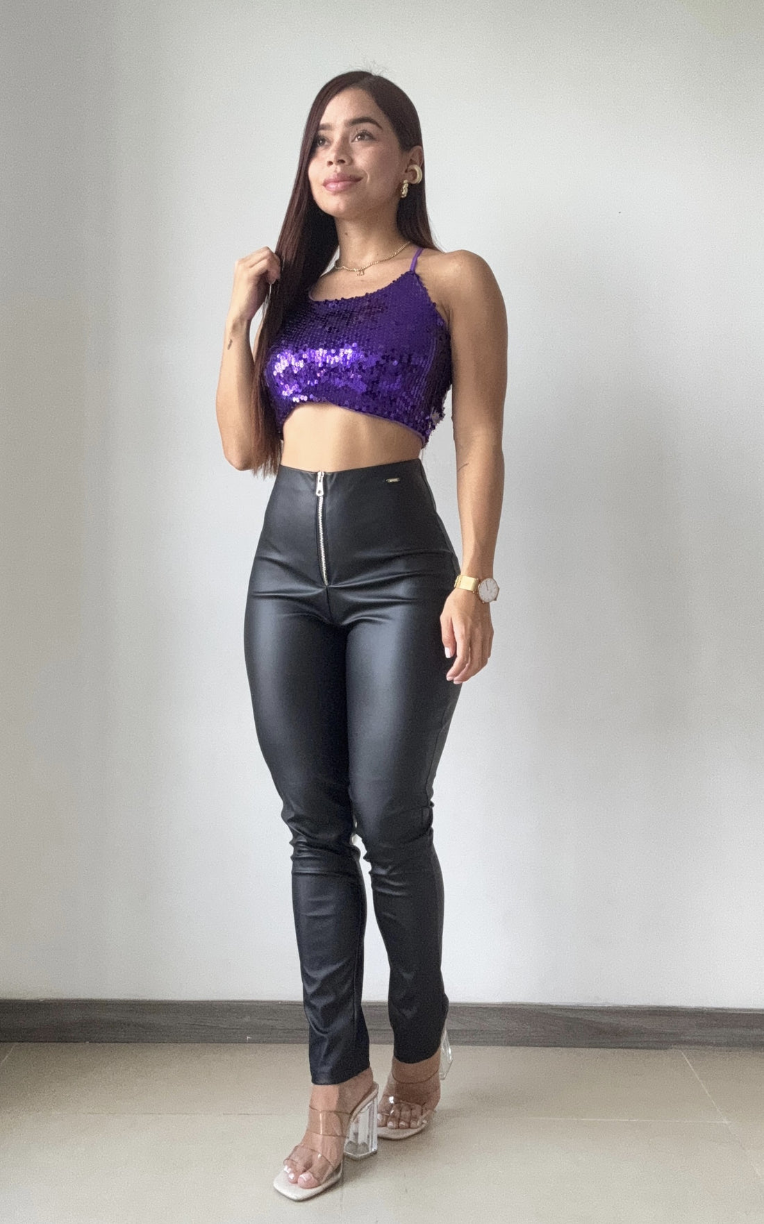 Croptop Tiras Lentejuela