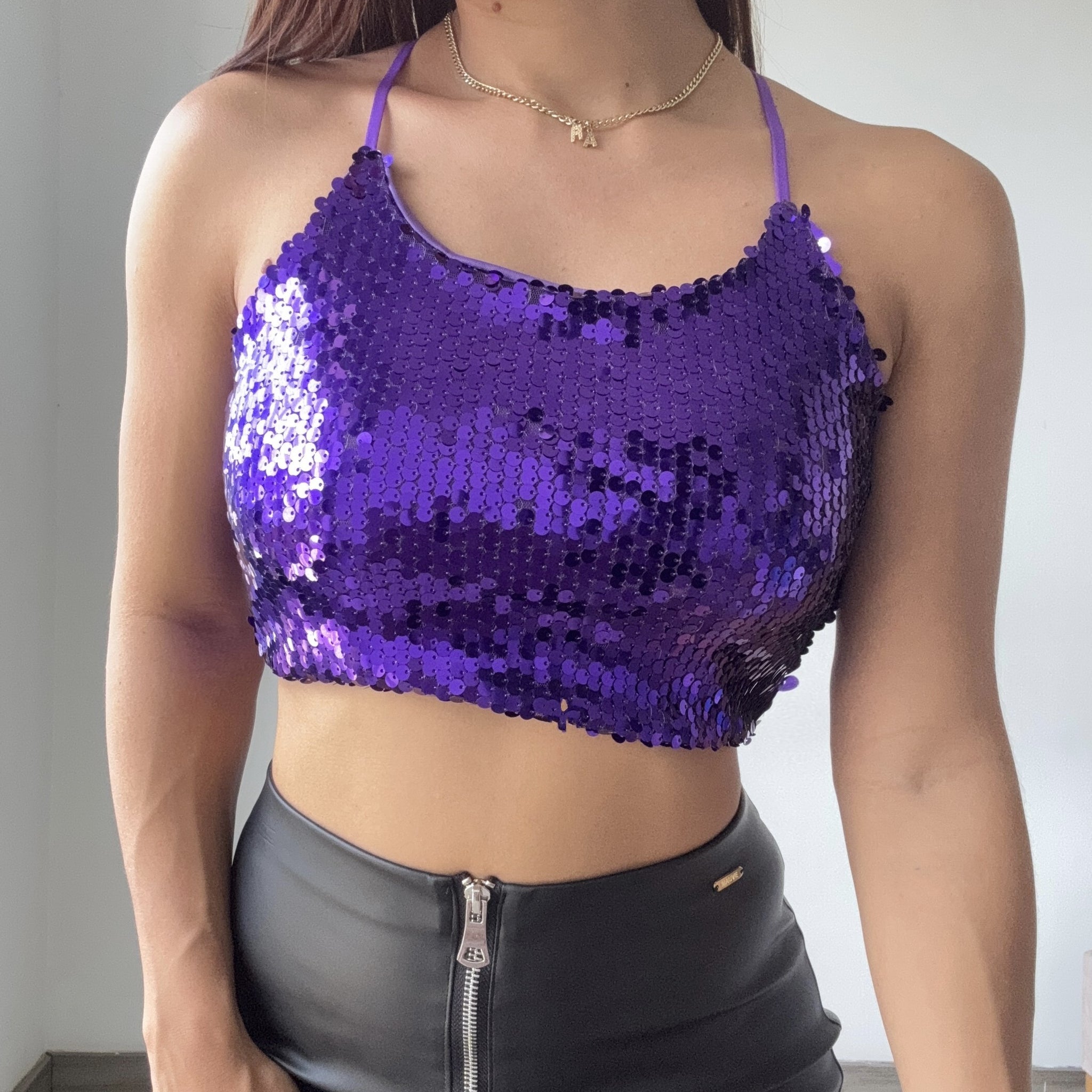 Croptop Tiras Lentejuela