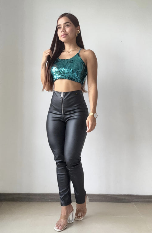 Croptop Tiras Lentejuela