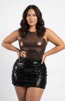 Body Cuello Alto Unicolor Manga Sisa