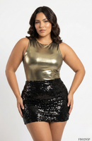 Body Cuello Alto Unicolor Manga Sisa