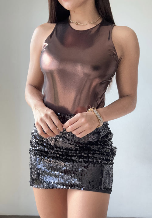 Body Cuello Alto Unicolor Manga Sisa