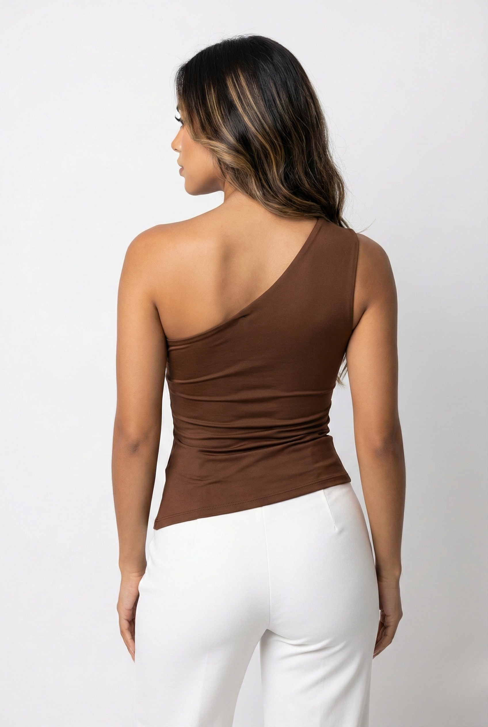 Blusa De Un Hombro Con Nudo