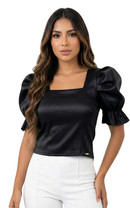 Blusa Corta Manga Bombacha