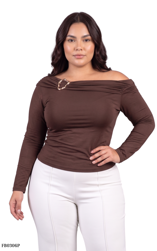 Blusa Manga Larga Con Herraje Plus