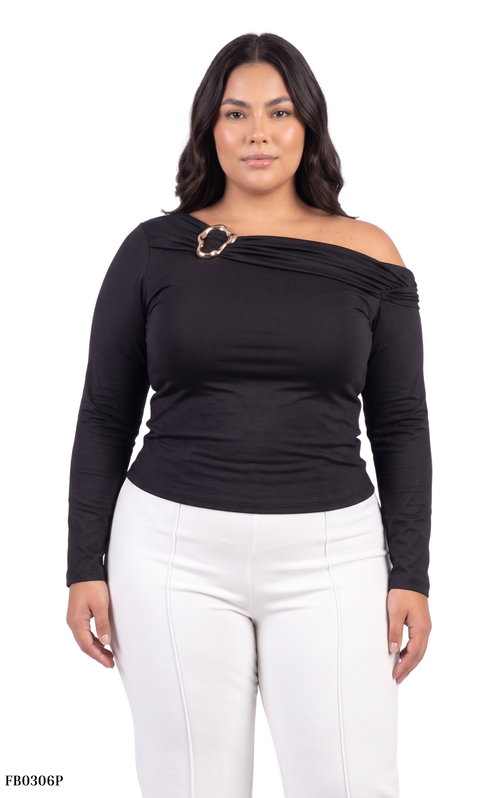 Blusa Manga Larga Con Herraje Plus