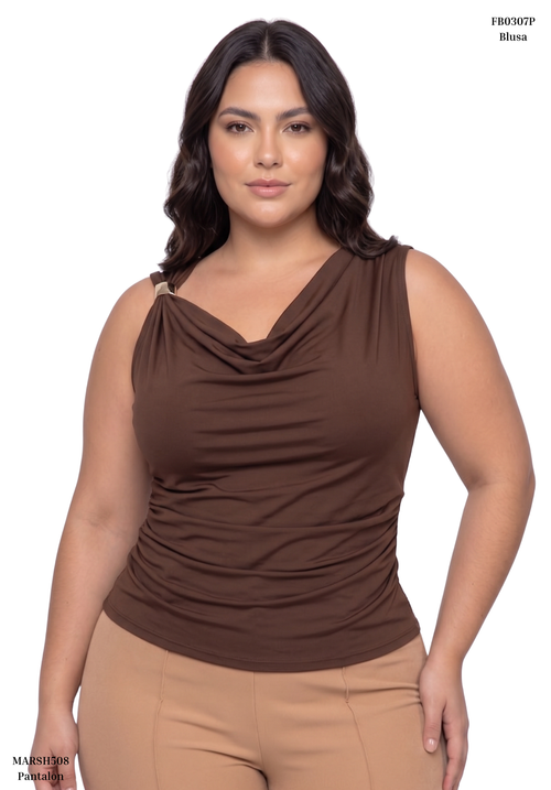 Blusa Herraje Lateral Manga Sisa