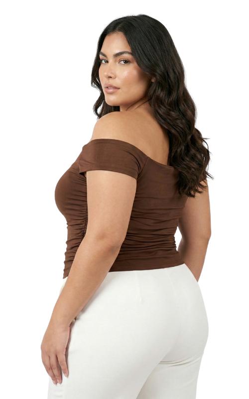 Blusa Cuello Bandeja Unicolor