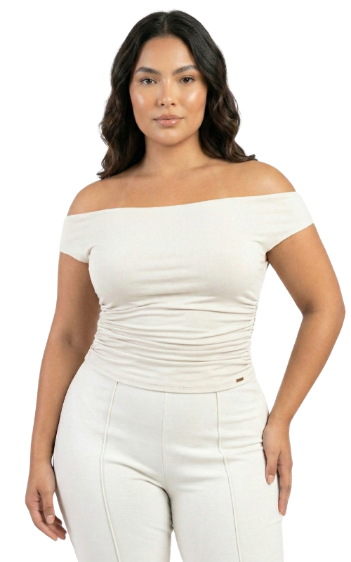 Blusa Cuello Bandeja Unicolor