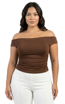 Blusa Cuello Bandeja Unicolor