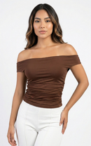 Blusa Cuello Bandeja Unicolor