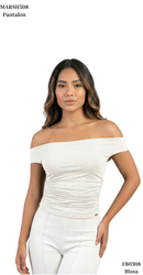 Blusa Cuello Bandeja Unicolor