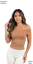 Blusa Cuello Bandeja Unicolor