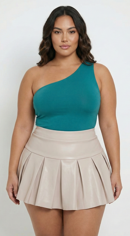 Body Manga Sisa Asimetrica Unicolor