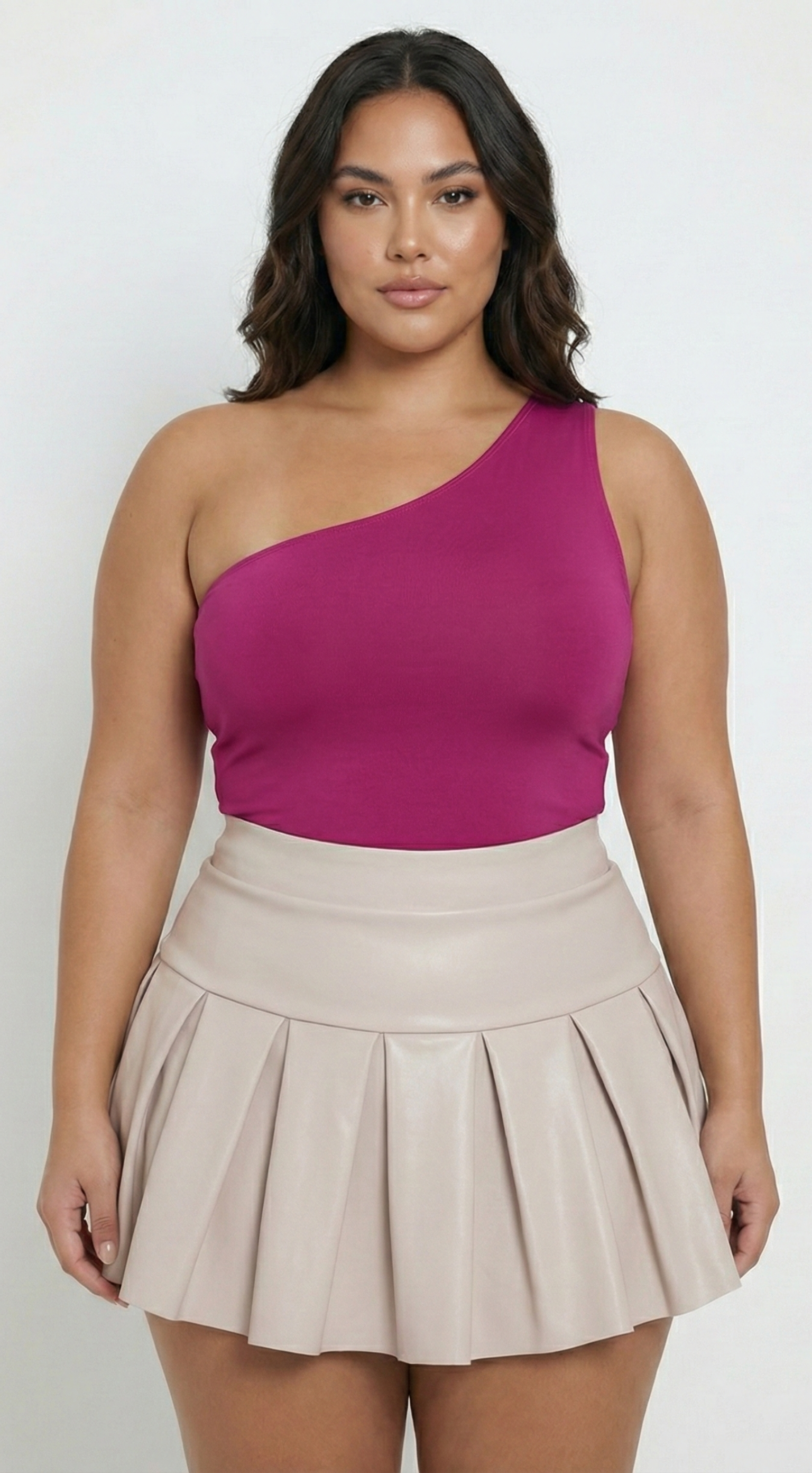 Body Manga Sisa Asimetrica Unicolor