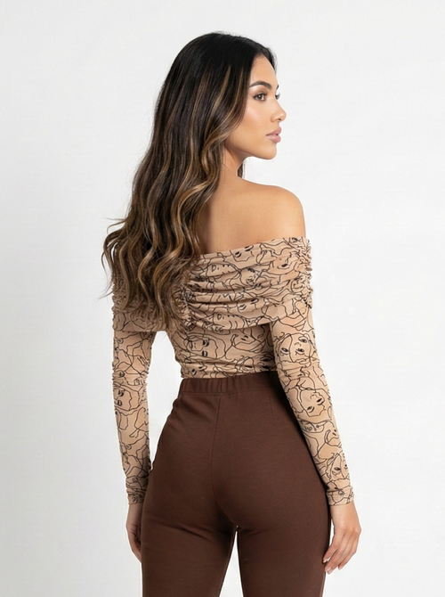 Body Manga Larga Cuello Bandeja Mayatex