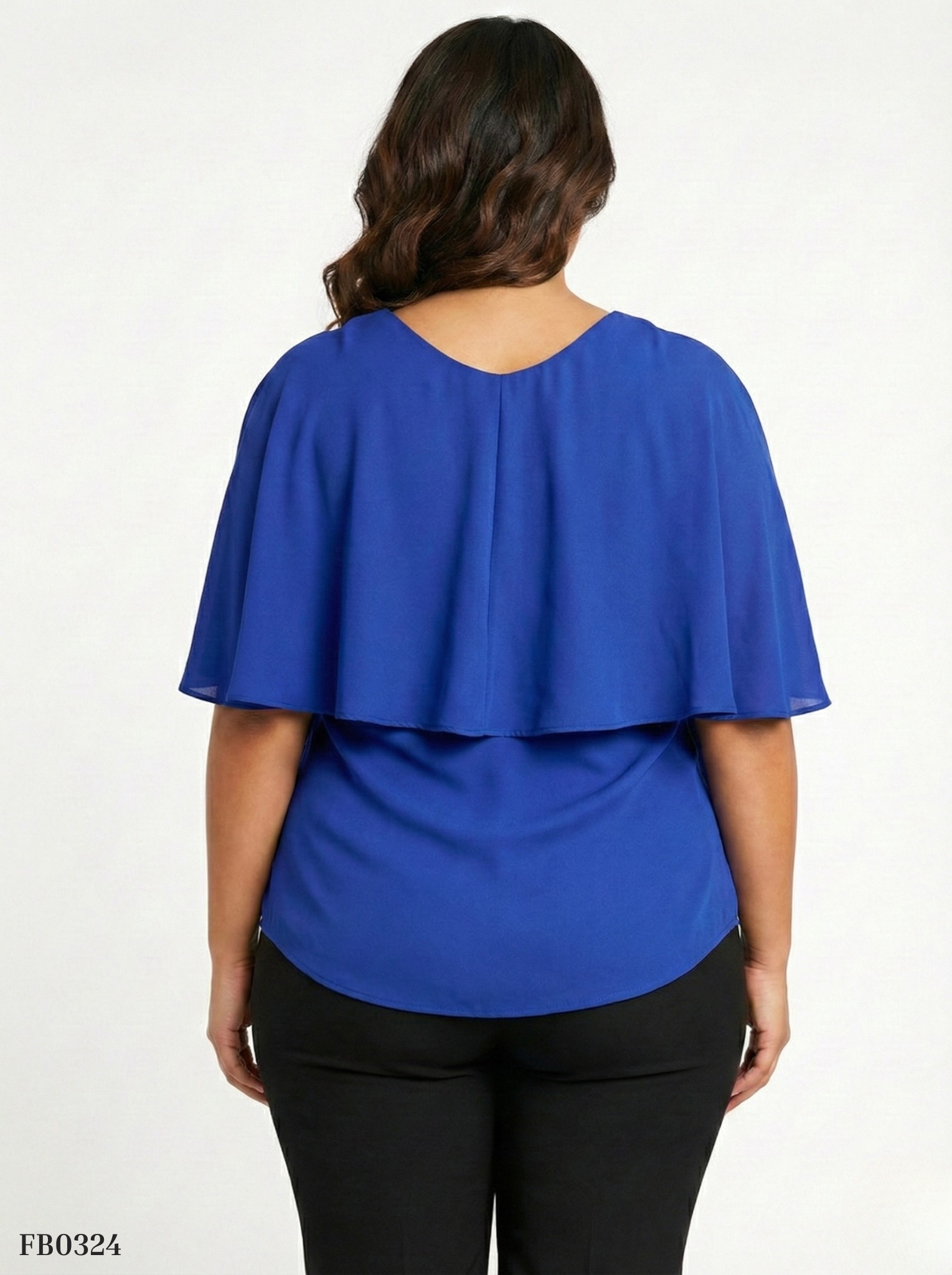Blusa Manga 3/4 Aplique En Cuello