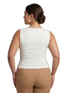Blusa Escote En V Diseno Cruzado Drapead
