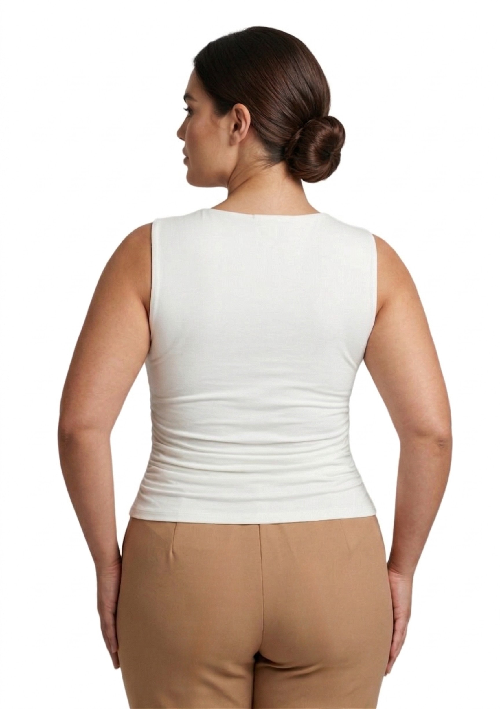 Blusa Escote En V Diseno Cruzado Drapead