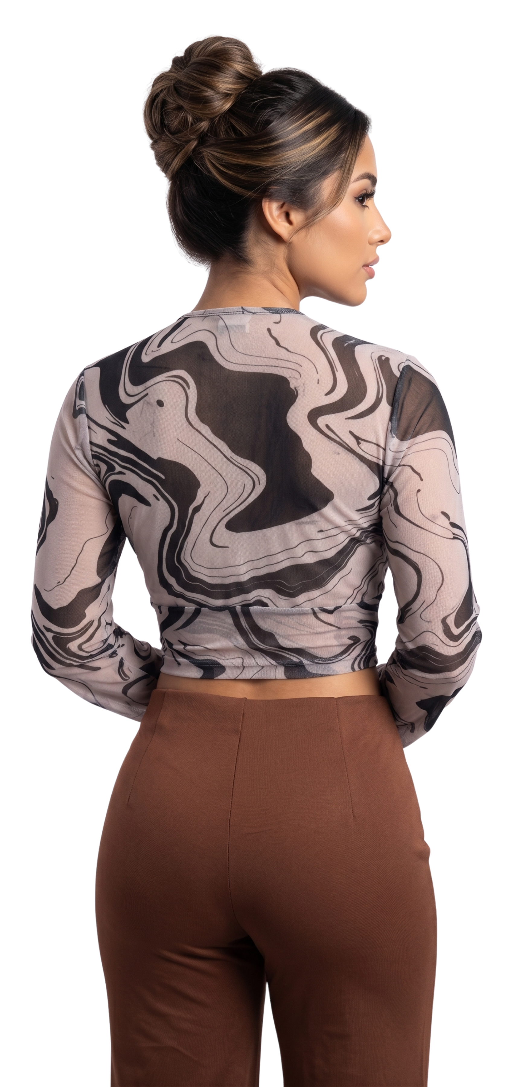 Blusa Manga Larga Cuello V